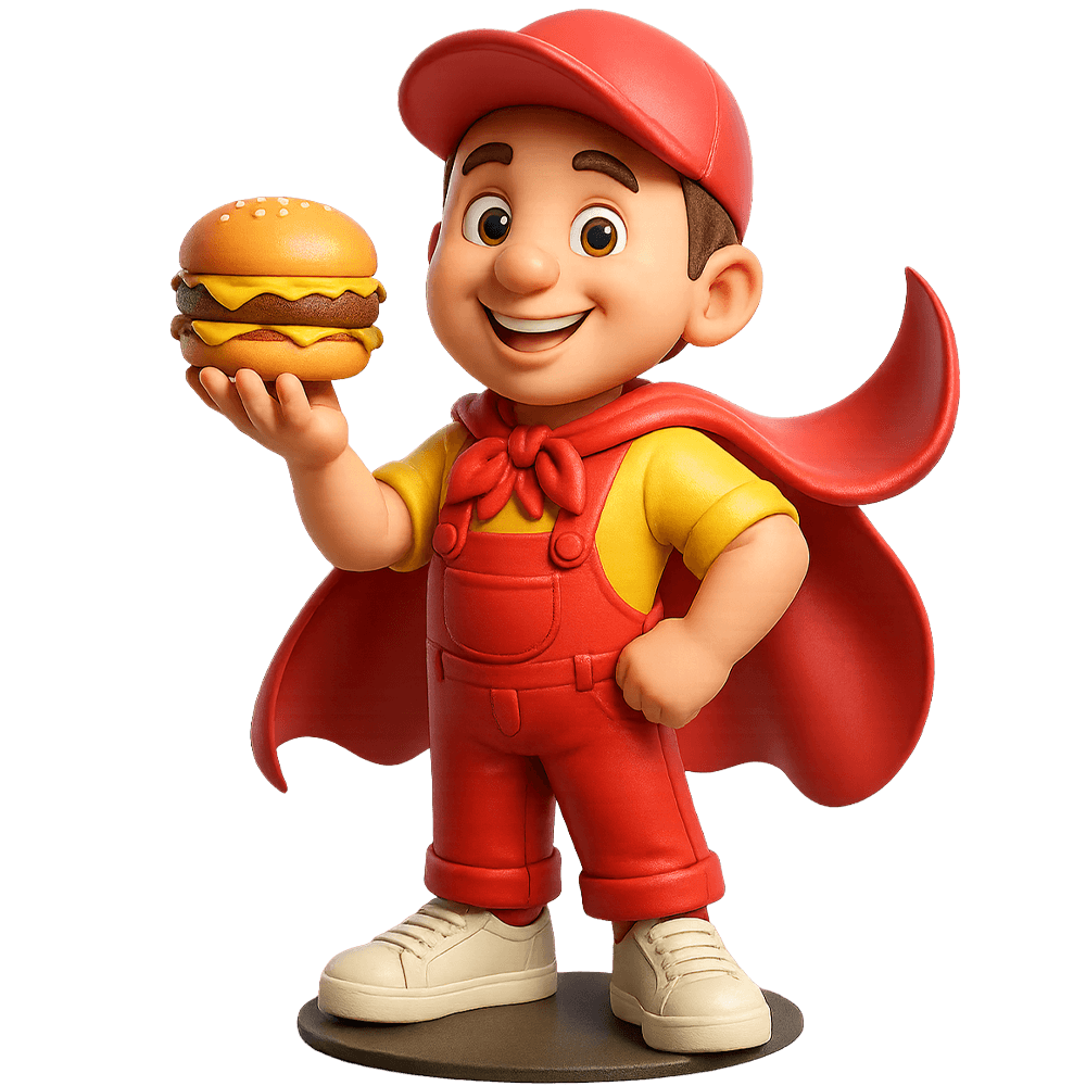 Burgerheld - 3D Hero Figur Bild
