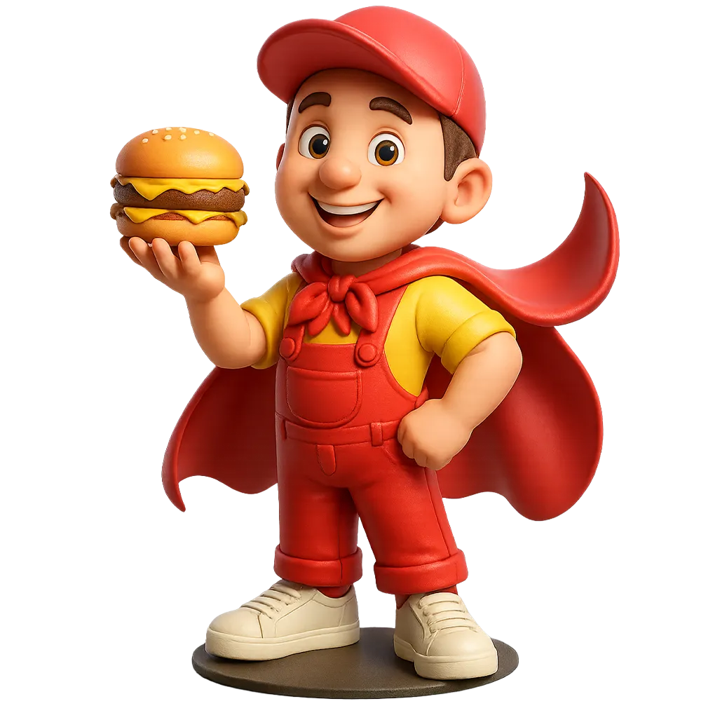 Burgerheld - 3D Hero Figur Bild